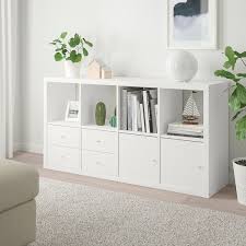 Kallax Shelf Unit With 4 Inserts White Ikea In 2020 Kallax Shelf Unit Ikea Kallax Shelf Unit Ikea Kallax Shelf
