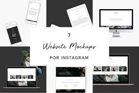 7 Website Mockups Mobile Desktop Instagram Graphics Website Mockup Mockup