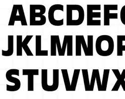 Printable letter stencils and alphabet font . Alphabet Cut Outs Etsy