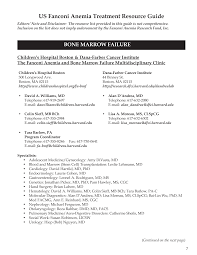US Fanconi Anemia Treatment Resource Guide