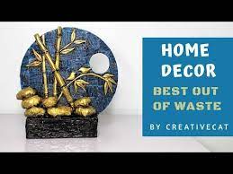 Home Decor X2f Best Out Of Waste X2f Upcycling X2f Art And Craft X2f Clay Mural Youtube Crafts Arts And Crafts Best Out Of Waste