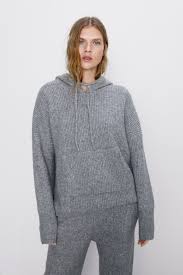 We did not find results for: Image 2 Of Hooded Knit Sweatshirt From Zara Knit Sweatshirt Knit Hoodie Knitted Hood