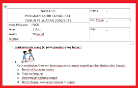 Apr 24, 2021 · bank soal sma / smk kurikulum 2013 kelas 10, 11, 12, kumpulan soal uts, pts, pas, pat, ukk semester ganjil dan genap kelas x, xi, xii k13 Soal Jawaban Pat Pjok Kelas 1 Sd Semester 2 Tahun 2021 Pembimbing