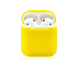 Silicone Bluetooth Wireless Earphone Case For Airpods Protective Cover Earphone Case Yellow Phone Cases Wireless Earphones