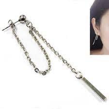 楽天市場 ロングチェーンスティックバックキャッチステンレスピアス 1個販売 ステンレス 棒 鎖 クサリ ジャケットピアス 後ろキャッチ つなぐ スタッド ピアス 長い チェーンピアス 20g 20ゲージ メンズ レディース キャッチピアス 結婚式 パーティ プレゼント シンプル