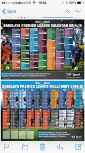 premier league mail sunday superb giant glossy premier