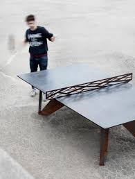 One Of A Kind Ping Pong Table Of Corten Steel And Concrete Ping Pong Table Ping Pong Best Ping Pong Table