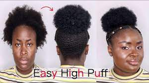 High Puff On Short 4c Natural Hair Tutorial Very Easy Youtube Natural Hair Styles Short 4c Natural Hair Natural Hair Puff