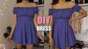 Choose a long sleeve tee or dress. Diy Off The Shoulder Dress How To Make A Dress With Sewing Pattern Youtube Diy Dress Dress Patterns Diy Diy Sewing Clothes