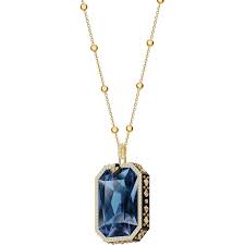 Tarot Magic Pendant Blue Gold Tone Plated Swarovski Com Tarot Magic Pendant Gold Tones