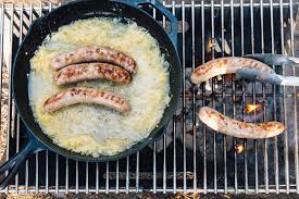 Place your skillet on the stove and get that flame started. Grilled Beer Brats Fresh Off The Grid