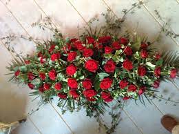 Funeral Flowers Red Rose And Red Carnation Funeral Spray Coffin Spray Casket Spray Funeral Flo Funeral Flowers Memorial Flowers Funeral Flower Arrangements