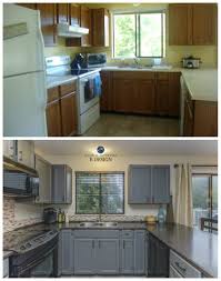 My Kitchen Painted And Distressed Cabinets Oak To Gray 3500 Kitchen Remodel Distressed Cabinets Grey Kitchen Walls Updated Kitchen
