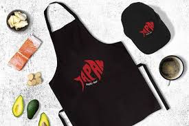 Sushi Bar Apron And Cap Mock Up 2 Sushi Bar Design Sushi Sushi Bar