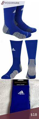 Adidas Menace Crew Socks Blue Grey Xl 12 16 Soccer Crew Socks Blue Socks Adidas