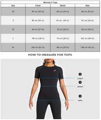 Womens Size Guide Gymshark