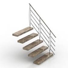 Stair 3d Model Stair Handrail Handrails Stairs