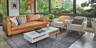 Leather sofa centered on an accent wall, or flaunting a beautiful throw, or for family cuddle puddles. Article Sofas That Are Beautiful And Affordable