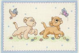 Cross stitch is an ancient old form of embroidery that involves diagonally sewing a double there are also a wide selection of babies and children themed cross stitch patterns, which include cute design. Anchor Disney Lion King Cubs Dpst013 Counted Cross Stitch Kit Punto De Cruz Disney Disenos De Punto De Cruz Punto De Cruz