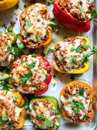 Italian Ground Turkey Stuffed Peppers No Excuses Nutrition Recipe Stuffed Peppers Food Ground Turkey Stuffed Peppers
