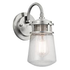 Shop Kichler Lighting Lyndon Collection 1 Light Brushed Aluminum Outdoor Wall Sconce Overstock 13325632