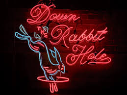 Down the rabbit hole is a metaphor for adventure into the unknown, from its use in alice's adventures in wonderland. Down The Rabbit Hole Neon By Danielle Bonnet On Dribbble