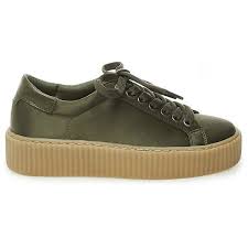 Steve Madden Casey Sneakers 80 Liked On Polyvore Featuring Shoes Sneakers Olive Platform Trai Round Toe Sneakers Platform Sneakers Olive Green Sneakers