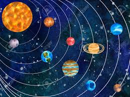 Ilustracja Planet Układu Słonecznego Na Tle Przestrzeni Kosmicznej Z  Gwiazdami, Planetarium, Clipart Zdjęcia royalty free, obrazki, obrazy oraz  fotografia seryjna. Image 214789291
