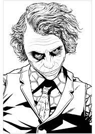 Most coloring pages are attacked with brightest pencils that can be found in colorist's collection. The Joker Heath Ledger Movies Adult Coloring Pages