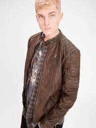 Jack Jones Biker Leather Jacket Jones Jacket Brown Leather Jacket Vintage Leather Jacket
