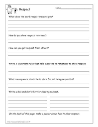 Hs Behaviour Character Bullying Worksheets Respect Lessons Character Education