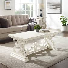 Get 5% in rewards with club o! Powell Jenna Distressed Wood Coffee Table In White Pcymx30