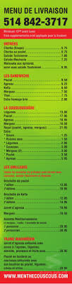 Check spelling or type a new query. Menthe Et Couscous Menu In Montreal Quebec Canada
