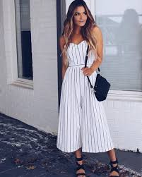 Black And White Striped Jumpsuit Outfit Felicia Striped Jumpsuit White Stripe Jumpsuit Outfit Fashion Hacks Clothes Boho Summer Outfits