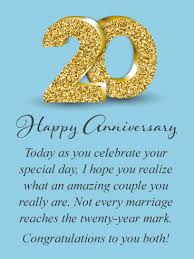 An Amazing Couple Happy 20th Anniversary For Couple Birthday Greeting Cards By Davia In 2020 Happy 20th Anniversary Anniversary Wishes For Friends Wedding Anniversary Greetings