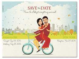 Caricatures The Perfect Way To Send A Personalized Wedding Invitation India S Wedding Blog Caricature Wedding Invitations Indian Wedding Invitations Wedding Invitation Format