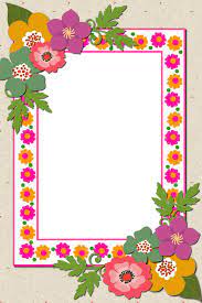 Decorative Png Frame Flower Background Design Colorful Borders Design Frame Border Design