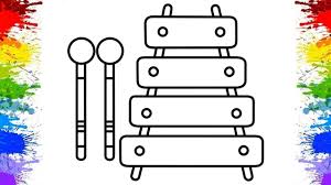 How To Draw Xylophone Musical Instruments For Kids Kids Instruments Drawing For Kids Musical Instruments Drawing