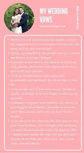 How To Write Your Personal Wedding Vows Personal Wedding Vows Writing Vows Wedding Vows To Husband