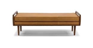 Ansa Charme Tan Bench Bedroom Bench Modern Mid Century Bedroom Furniture Mid Century Bench