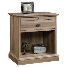This nightstand blends modern functionality with a welcoming, classic look. Barrister Lane Nightstand With Drawer Pull Out Shelf Salt Oak Sauder Target