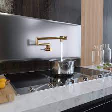 Accentuate the pot fillers luxe aesthetic. Gold Kitchen Pot Filler Folding Faucet Lead Free Brass Double Joint Swing Arm Sink Faucet Articulating Wall Mount Two Handle Kitchen Faucets Aliexpress