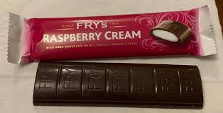 Fry's chocolate cream is a chocolate bar made by cadbury's, and it taste like york peppermint patties minus the mint as this one has cream inside. Foodstuff Finds Fry S Raspberry Cream B M By Cinabar