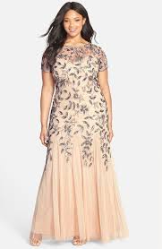 Adrianna Papell Floral Beaded Godet Gown Plus Size Bridesmaid Dresses Plus Size Plus Size Gowns Plus Size Bridesmaid