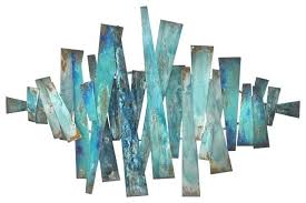 Turquoise Wall Art Patina Metal Slats Wall Decor Contemporary Metal Wall Art Turquoise Wall Art Meta Abstract Metal Wall Art Copper Wall Art Turquoise Wall Art