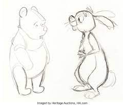 Drawing & inking pooh and piglet on paper here a study of an original drawing of e.h. Winnie The Pooh And Rabbit Animation Drawings Original Art Group Lot 13249 Heritage Auctions