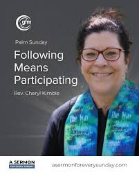 Our Senior Pastor, Rev. Cheryl Kimble, preached a sermon for this coming  Palm Sunday. You can watch here!