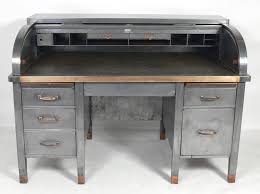 Dust regularly with a soft, dry cloth. 1930s Banker S Metal Roll Top Industrial Desk At 1stdibs