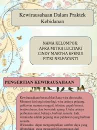 Maybe you would like to learn more about one of these? Kewirausahaan