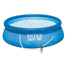 Intex 15 X 48 Inflatable Easy Set Above Ground Swimming Pool Ladder And Pump Walmart Com In 2020 Easy Set Pools Swimming Pool Kits Inflatable Pool